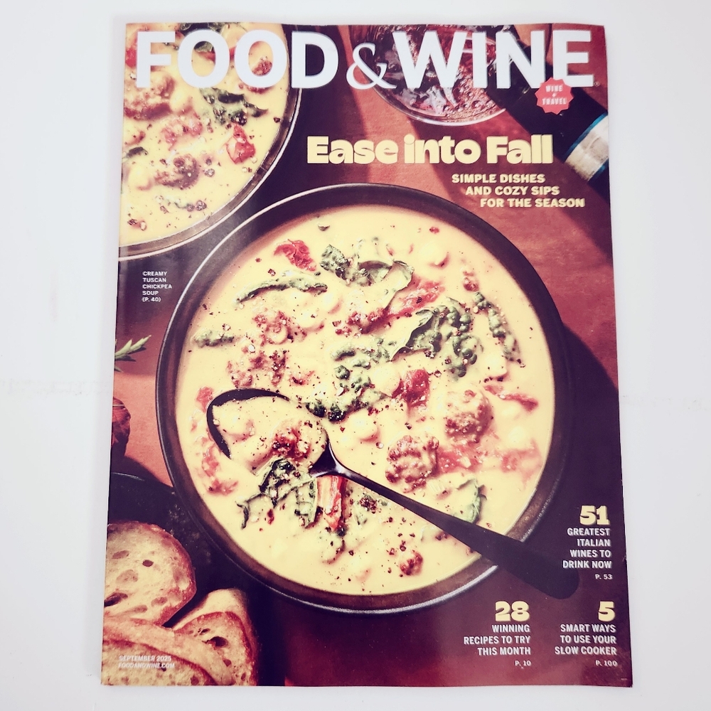 🍭7/$15 Food & Wine Magazine September 2025 Ease into Fall